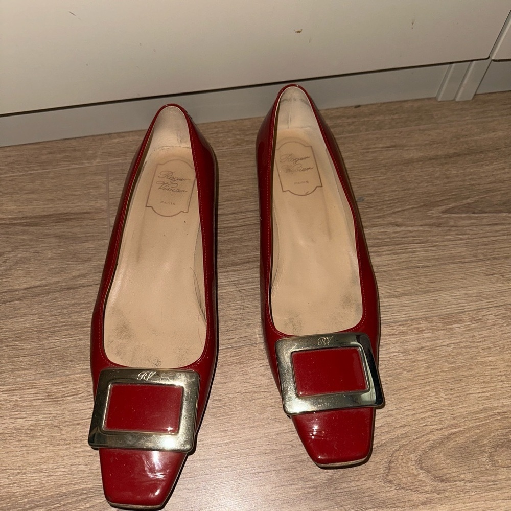 Authentic Roger Vivier Belle Vivier buckle patent leather ballet flats size 39 - Picture 10 of 12